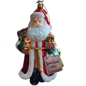 Neiman Marcus 2022 Santa Carrying Presents‎ Christmas Tree Ornaments